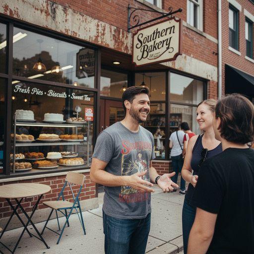 Традиционный хонки-тонк с танцующими людьми и атмосферой праздника.
